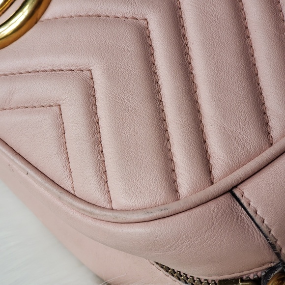 Gucci Marmont Small Pink Blush Crossbody Bag - Picture 8 of 8